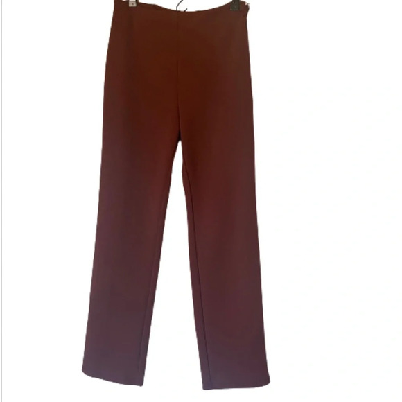 Unique Vintage Pants - Vtg High waisted vintage 70s maroon polyester flared pants
